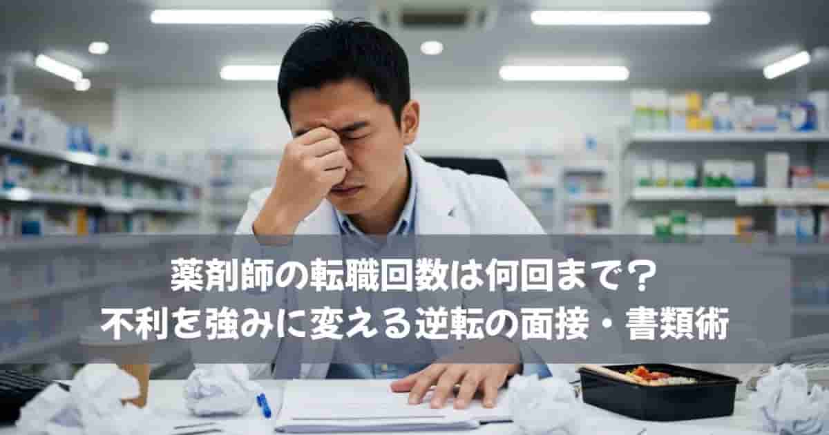 薬剤師の転職回数は何回まで？不利を強みに変える逆転の面接・書類術