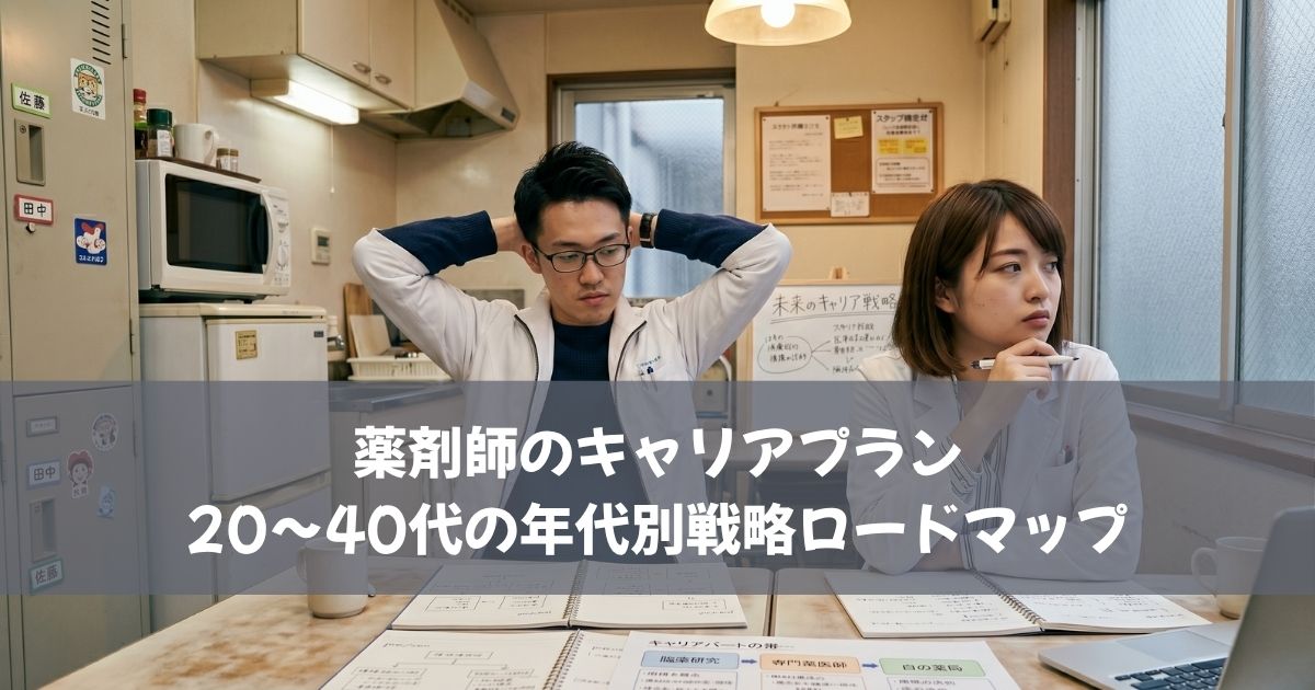 薬剤師のキャリアプラン｜20〜40代の年代別戦略ロードマップ